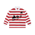 "Where's Savior " V1 Striped Rugby Shirt