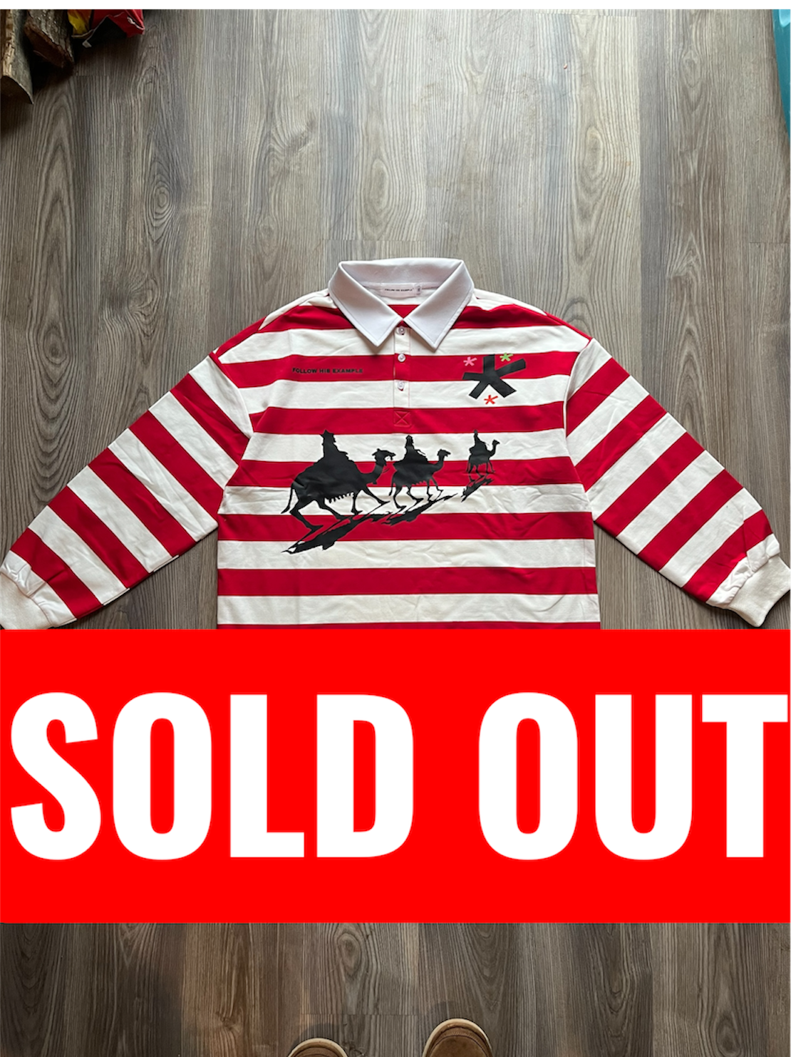 SOLD OUT "Where's Savior " V1 Striped Rugby Shirt